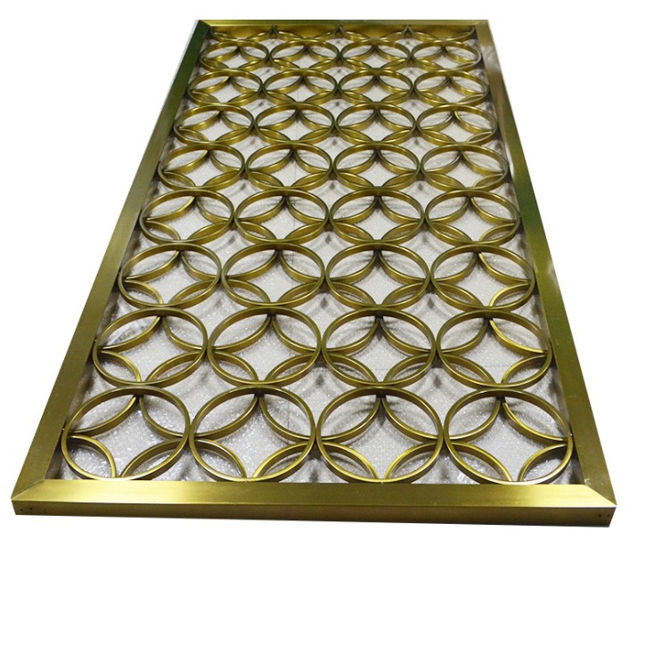 Art deco 3D metal rose gold luxury brushed room divider panel