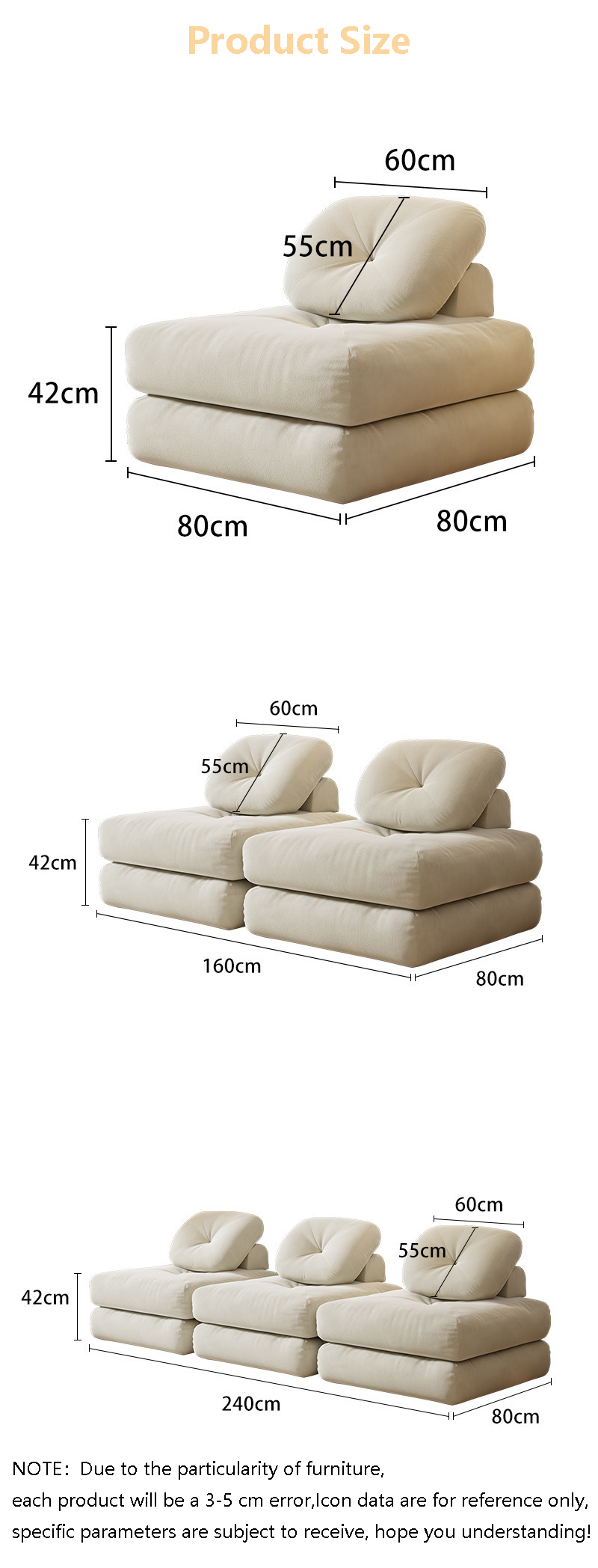 Reclining Convertible Sectional Couch Bed Sofa Tatami With Velvet Fabric