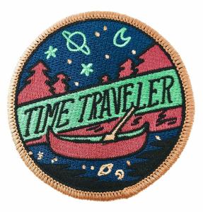  Time Traveler Woven Badges Personalised Embroidered Iron On Badges Manufactures