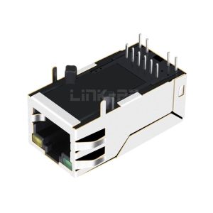 0826-1AX1-47-F 10/100 Base-T Tab Up Single Port Integrated Connector Rj45 jack