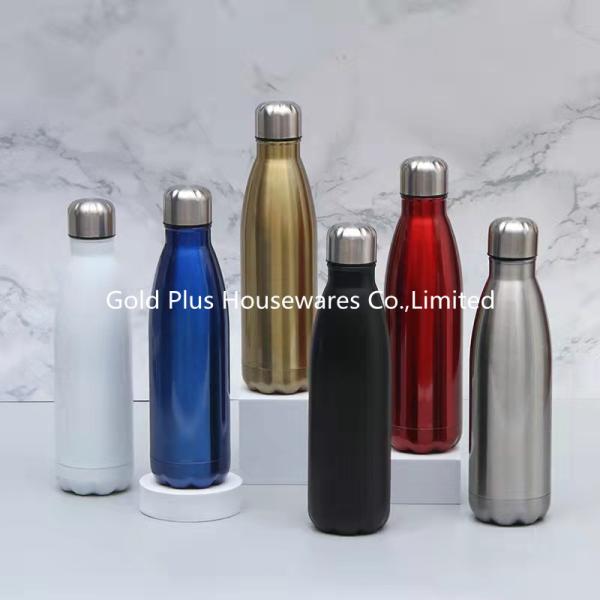 Eco-friendly keep cold stainless steel powder coated water bottle 22oz cola