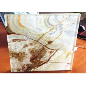 China Thin Backlit 1MM Onyx Laminated Glass Natural Onyx Stone Layer on sale