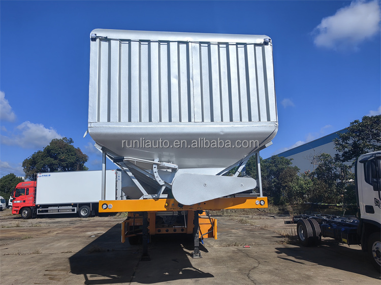 China large capacity 61CBM animal feed transport bulk feed truck bulk truck feeds trailer