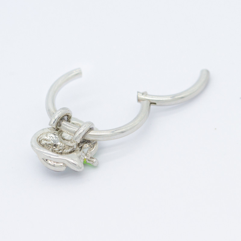 Cute Panda Nose Piercing Jewellery 316 Stainless Steel 16 Gauge Septum Ring 10mm