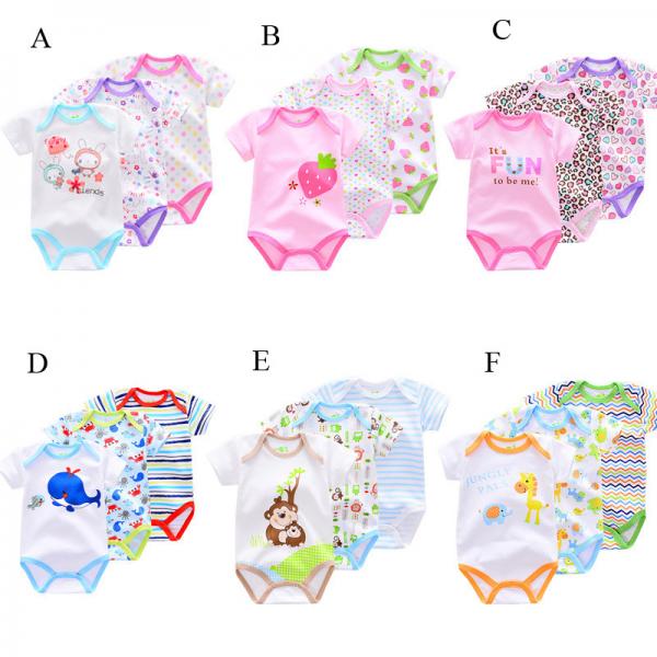 Quality Unisex Cute Newborn Baby Clothes Gift Set , 100% Cotton 3pcs Baby Onesie Sets for sale