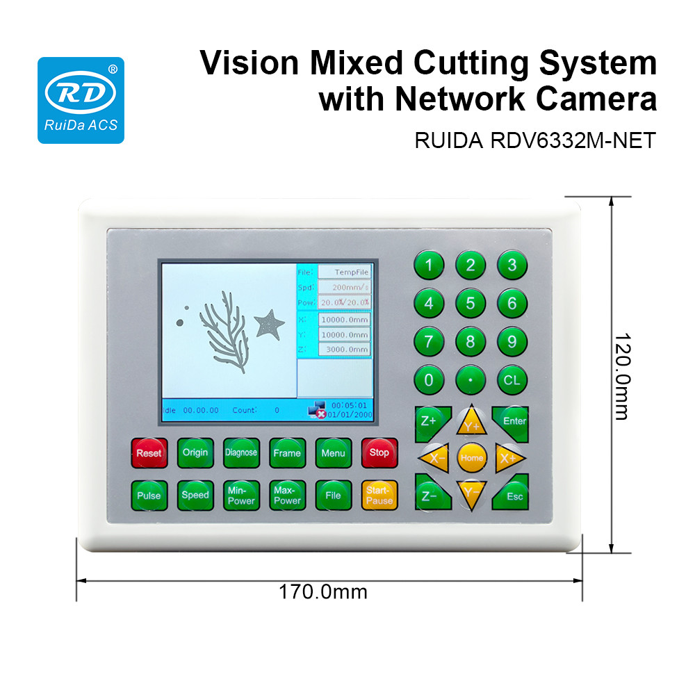 RUIDA RDV6332M-NET Visual Image CO2 Laser Mixed Cutting Controller