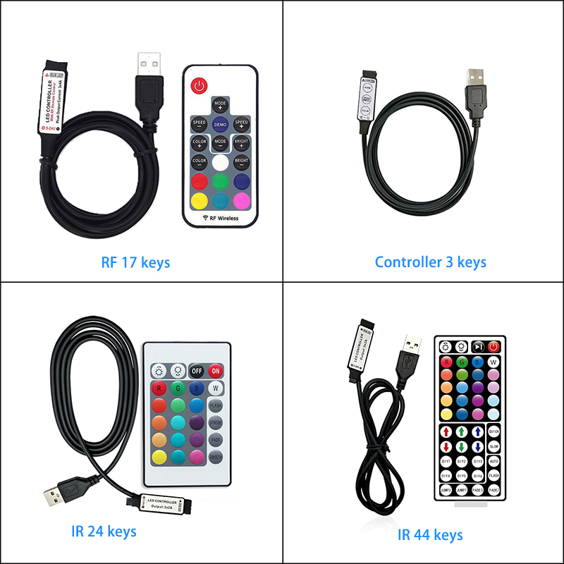 USB 5V LED Controller Mini Wireless Remote Control For LED RGB Color Bar 5050