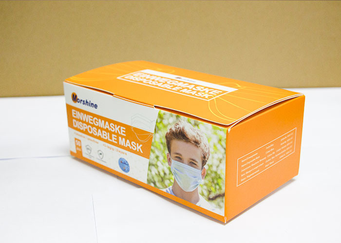 Single Use 3 Ply Disposable Face Mask Non Irritating Non Woven Fabric