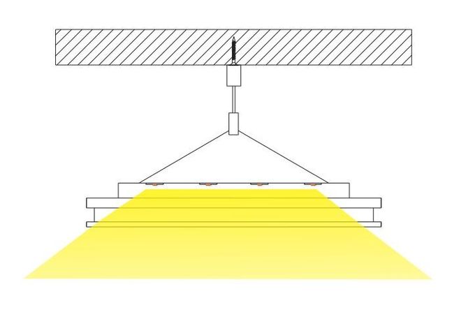 LS 54W Led Linear Ceiling Lights , Modern Linear Suspension Lighting Easy Installation