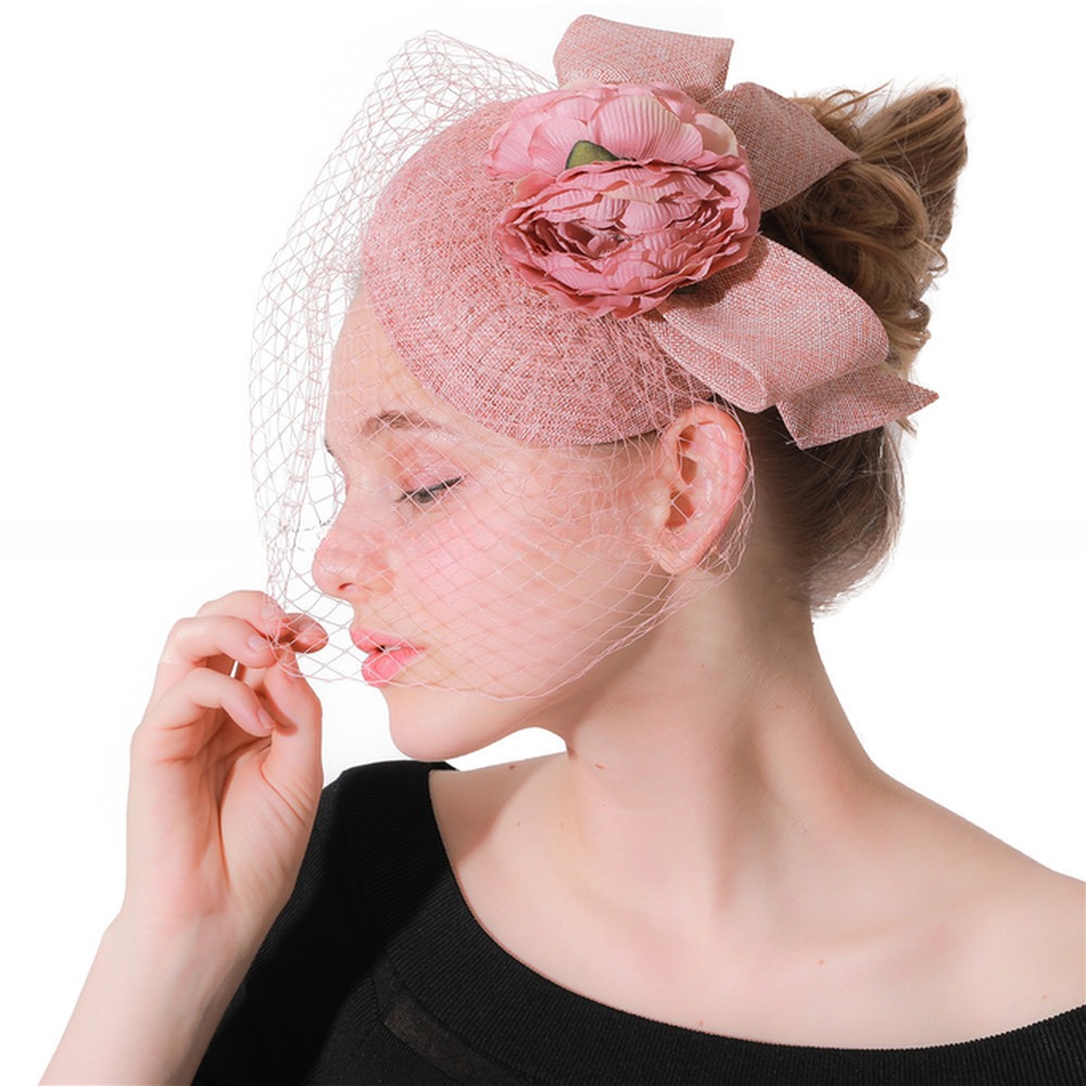 10*20 cm Party Decoration Sinamay Feather Fascinator with Headband