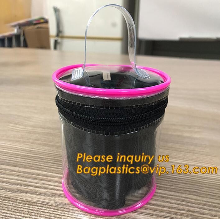 Plastic Bag OEM Custom PVC Loop Handle Image Printed Plastic Shopping Bag,Promotional Clear Waterproof Plastic Cosmetic