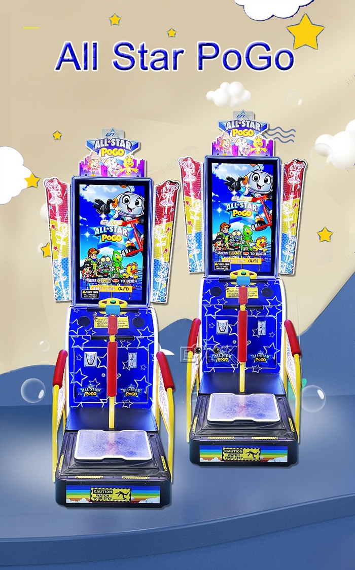 All Star Pogo Coin Operated Arcade Game Machine Jumping Game Equipment