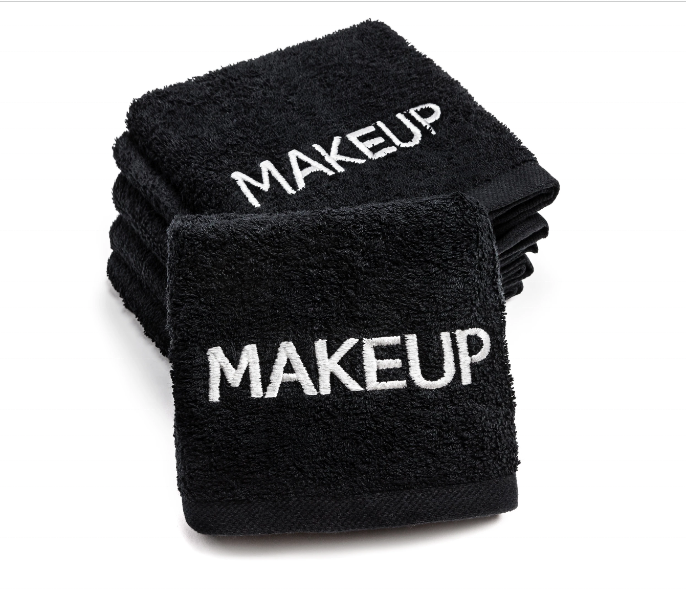 Embroidery Pattern Customization 100% Cotton Bath Towel Sets in Black Color with Logo
