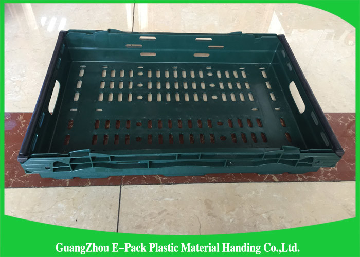 Customized Stackable Plastic Storage Bins , Collapsible Plastic Crates With Lids