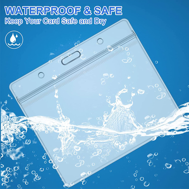 35C/Layer 4 X 3 In ID Card Vinyl Sleeve , PVC Vaccination Card Protector