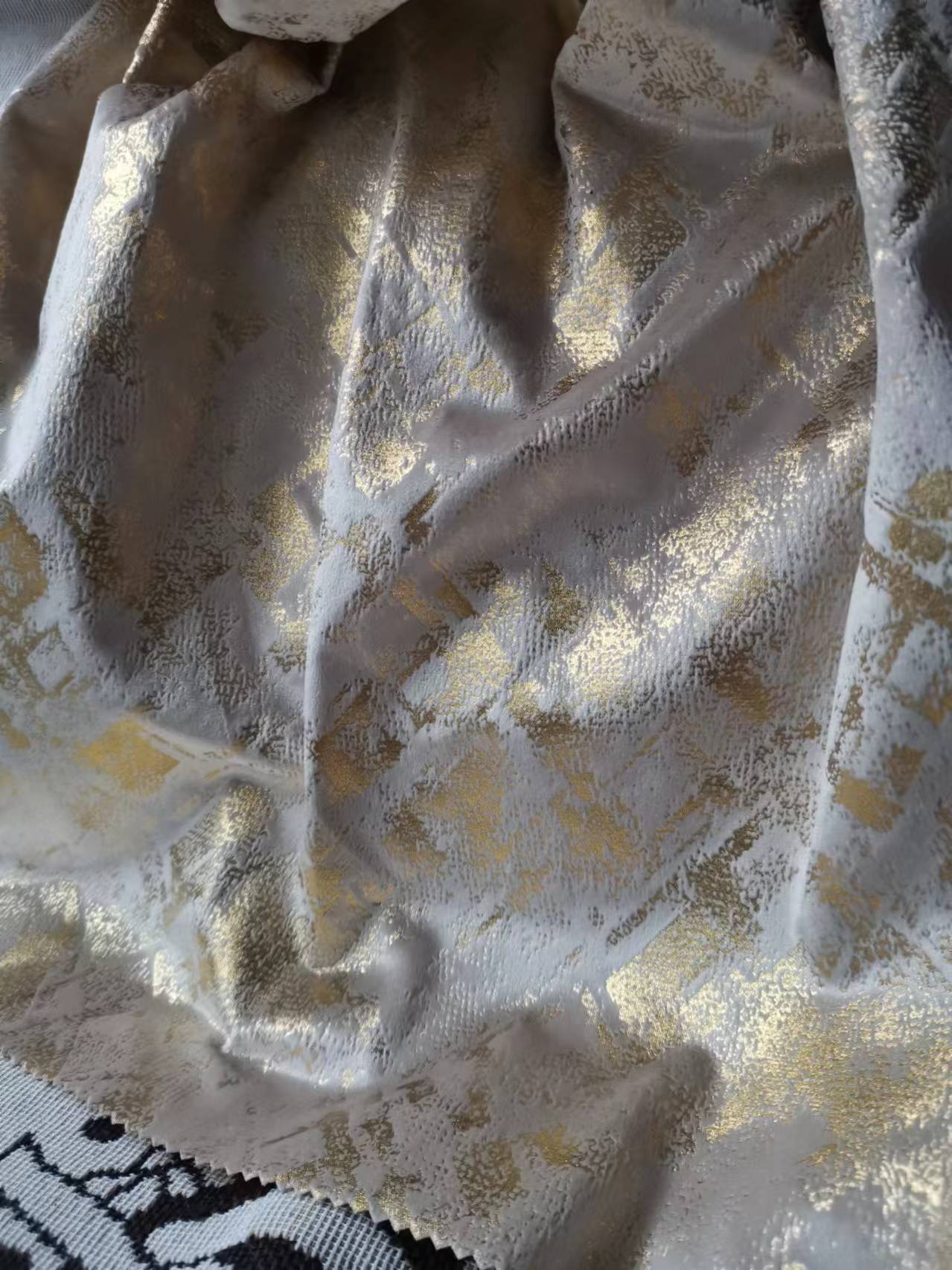 140-280cm Width Velvet Curtain Fabric Plain Style For Living Room Furniture