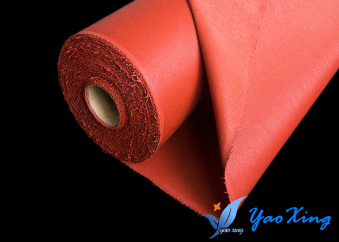 Gray Silicone Coated Glass Cloth , Fireproof Silicone Coated Glass Fiber Fabric