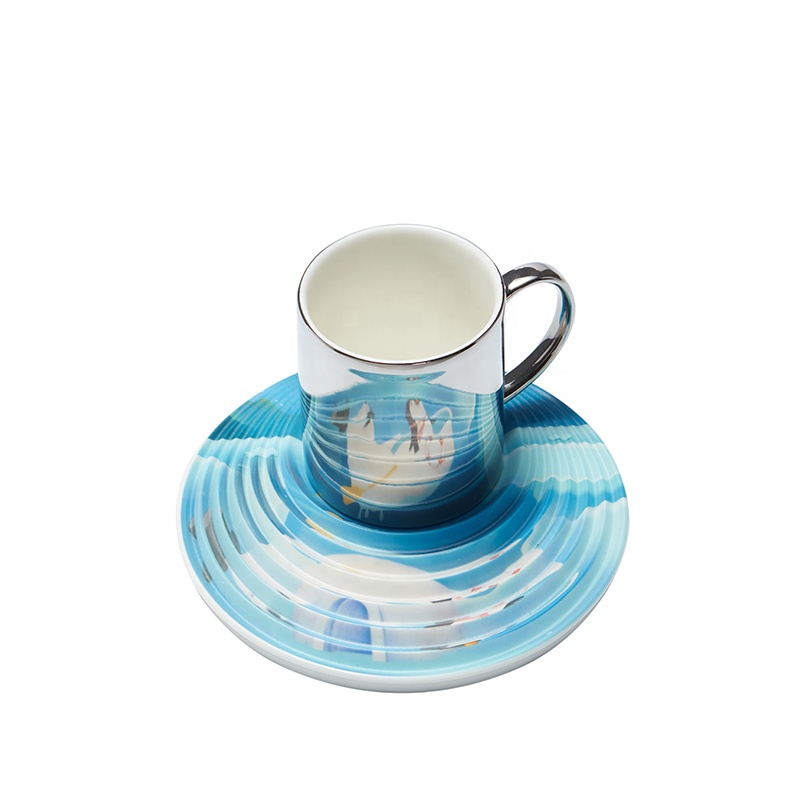 Ceramic Cup Saucer Set Ceramic Mug And Compartments Ceramic Plates Sets Customized For Nice Gift