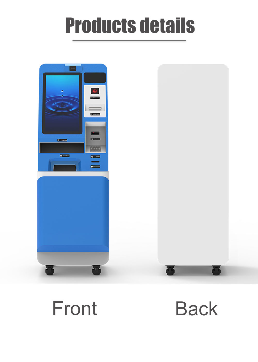 Hospital Self Service Check Out Kiosk With Smart Digital Card Reader Terminal Printer
