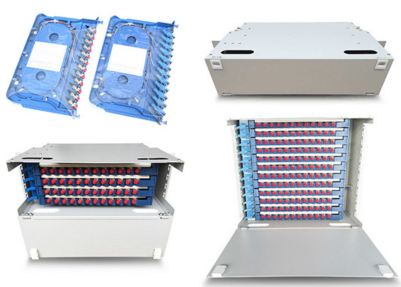 19'' Fiber Optic ODF Unit 12 24 48 72 96 144 Core For Fiber Optic Distribution Frame