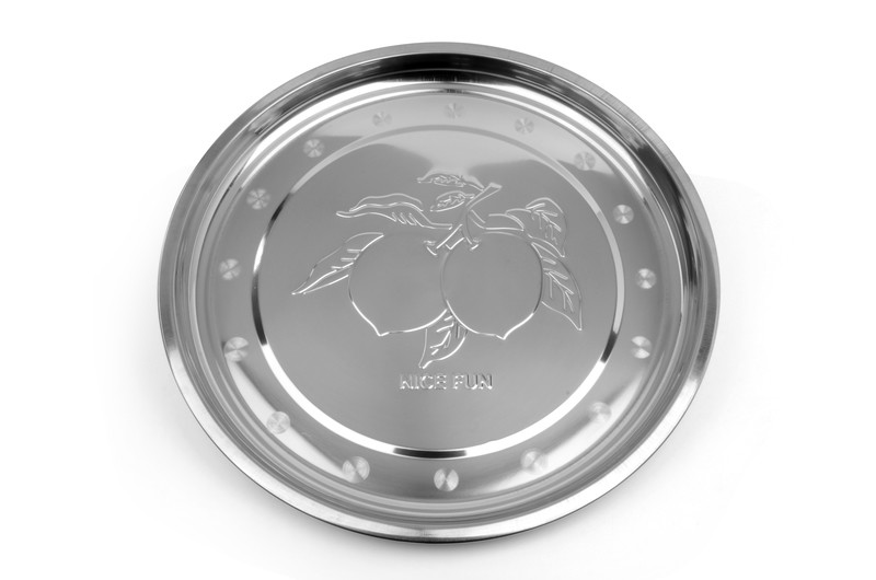 SGS 50cm Large Round Stainless Steel Tray