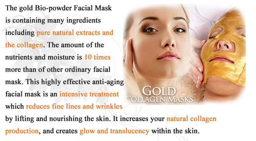 beauty care product 24k anti aging golden crystal facial mask