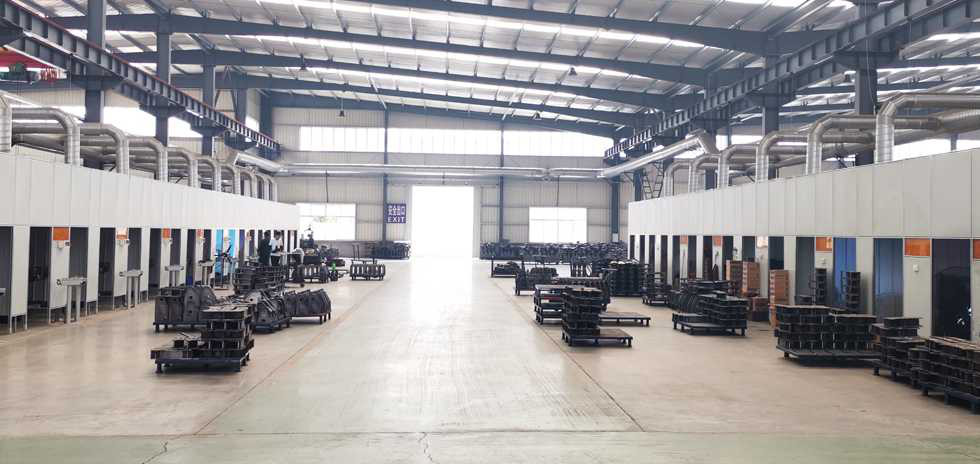 Double Shoulder Base Plates Sole Plate In A Crane Rail Or Track Support System To Fix The Entire Rail Fastening Systems