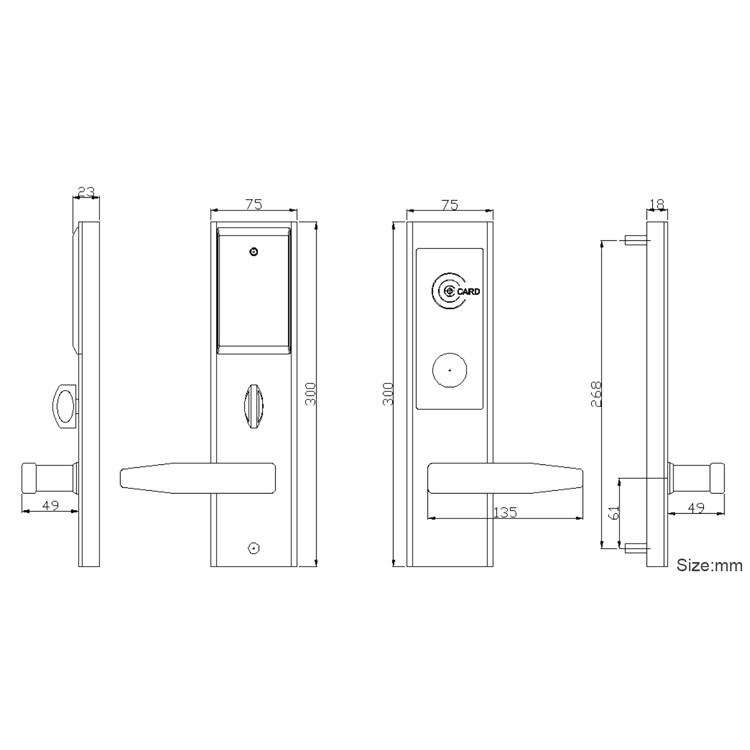 2 Years Waranty Key Card Hotel Electronic Locks with Hotel Mangement Software System