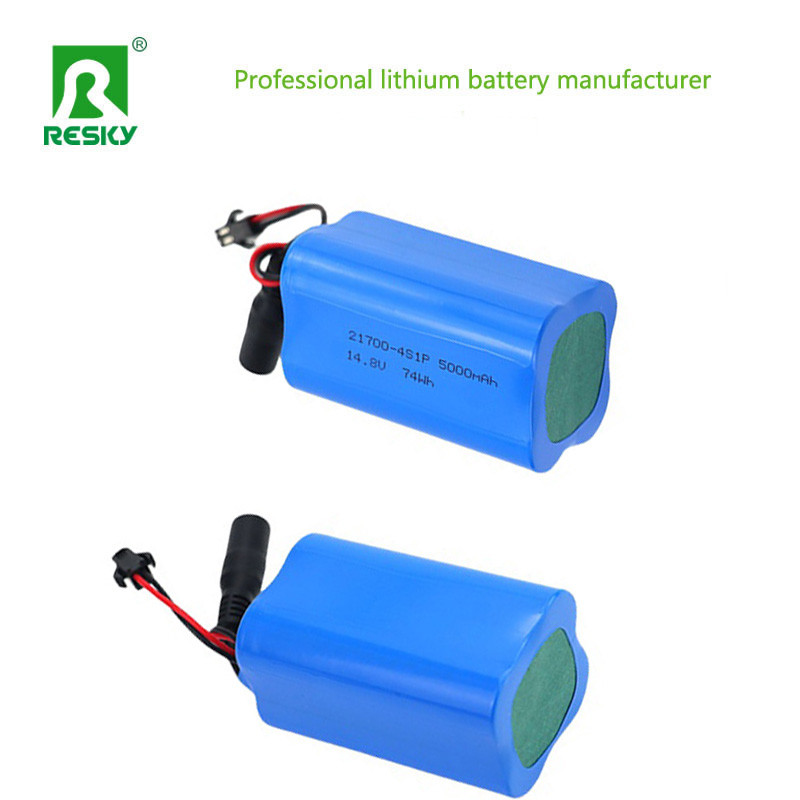 21700 5000mAh Battery Cells 14.8v 74wh Li-Ion Battery Pack for Solar Street Light at 300g