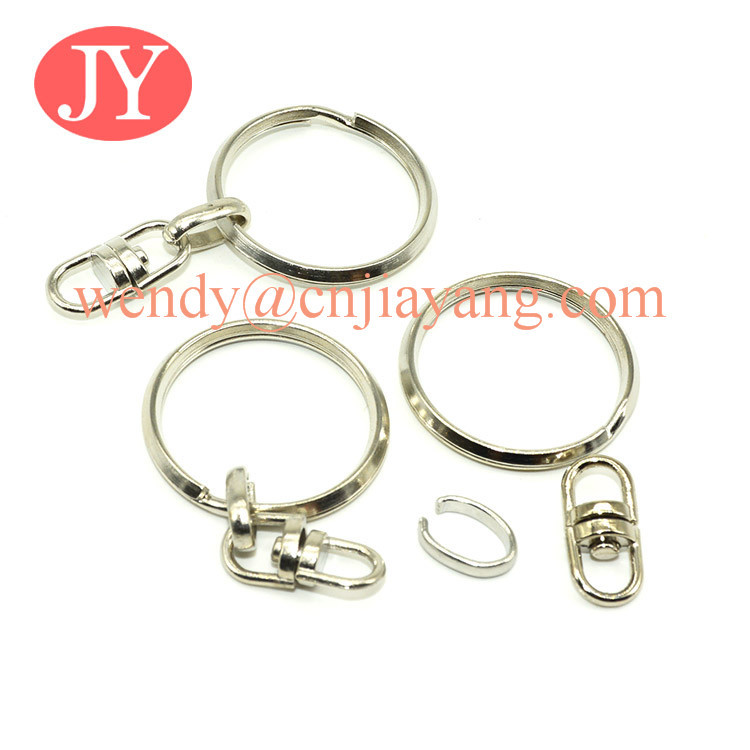 jiayang Top quality Standard Split Key Rings with snap hook