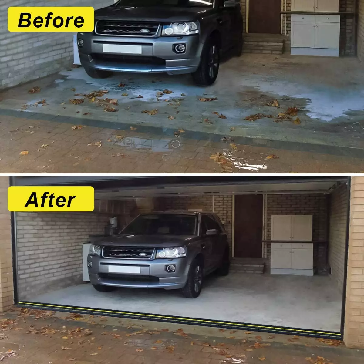 Weatherproof Universal Garage Door Bottom Threshold Seal Strip Keeps Out Water and Debris