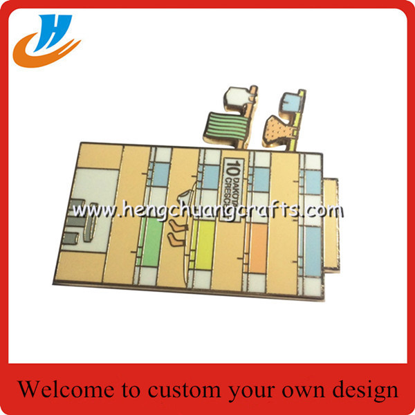 Metal badge lapel pin,gold silver(nickel) copper plating die casting pins with button