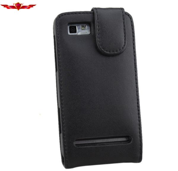 Genuine Leather MOTO XT615 Flip Cases Magnetic Buckle Design Accurate Holes