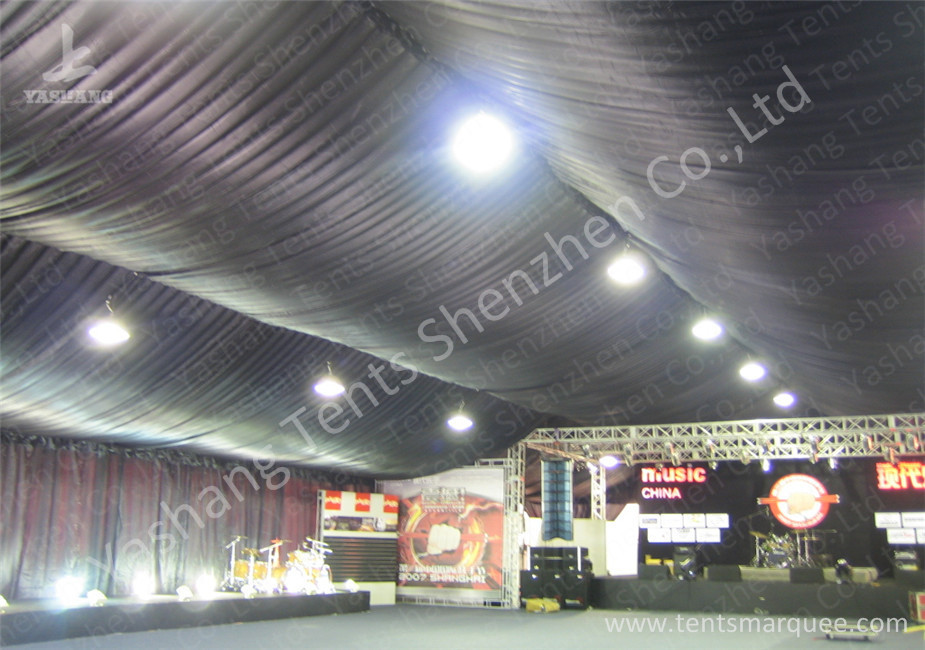 Luxury Linings Decorated Fabric 20x20 party tent With Sidewalls , Aluminum Frame Marquee