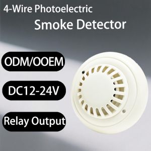 China DC12~24V High-Sensitivity 4-Wire Smoke Detector – Effortless Easy Installation for Industrial Control Equipment, Fire Warning Systems & Residential Buildings on sale