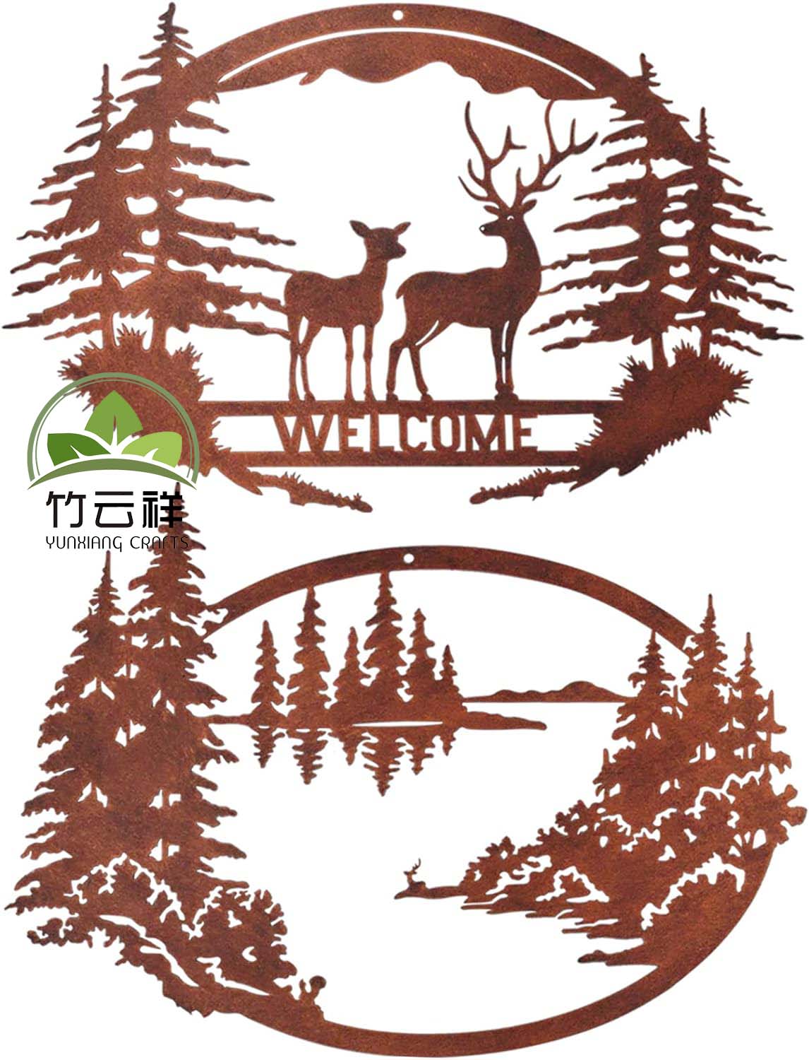 Wood Wall Art Forest Animal Rustic Wall Art Decor Laser Cutting