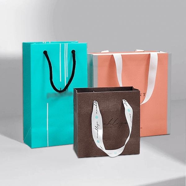 Custom Matte Laminated Retail Euro Tote Bag 250g 300g Paper Tote Bags With