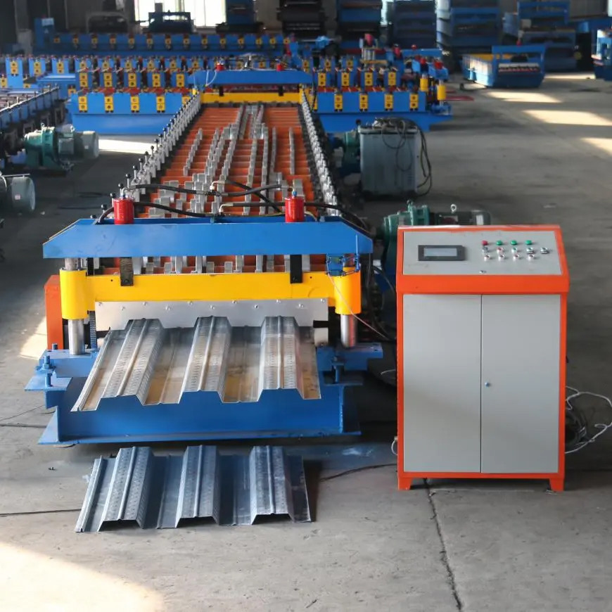 Automatic Steel Floor Deck Roll Forming Machine High Precision
