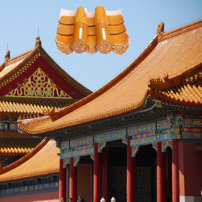 Garden Gazebo Roof Style Ceramic Roof Tiles Chinese Style Glazed