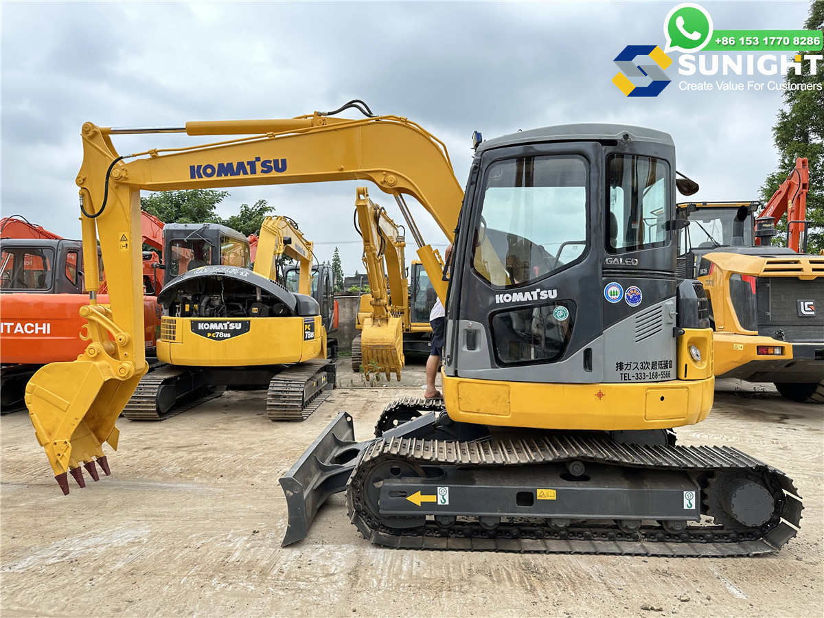 High Performance Original Mini Used Komatsu PC78US Excavator 7 Ton 8 Ton Mini Model Core Pump Japan Used Komatsu PC78 Excavators