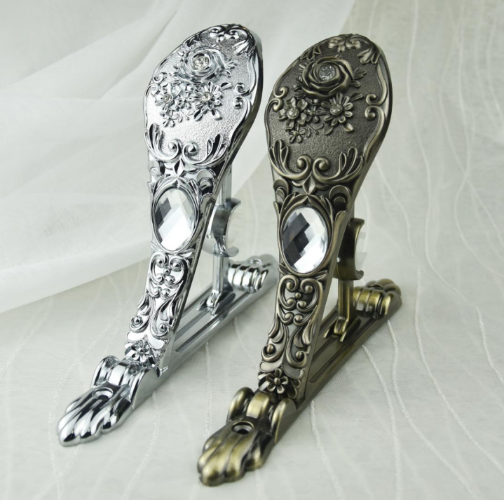 quality aluminium iron metal curtain rod bracket window curtain rod support bracket rose 28/19 Curtain rod bracket