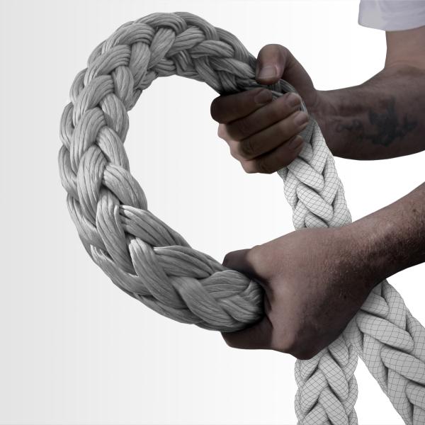 High Strength 40mm 8/12 Strands Soft Braided Polyamide Nylon Rope with ISO