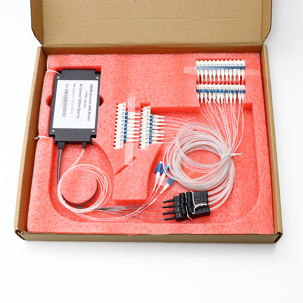 40CH 100GHz WDM Wavelength Division Multiplexing Athermal AWG Module