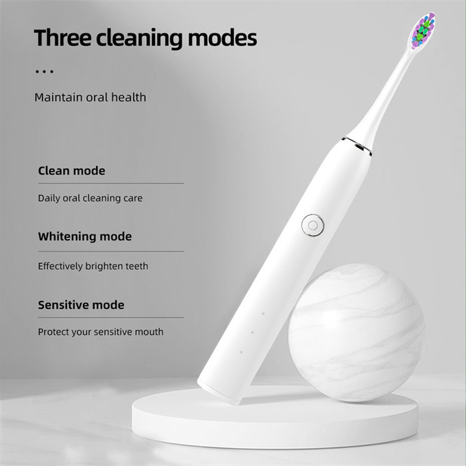 Brush Head Diameter 0.12/0.15mm Sonic Electric Toothbrush 30 Sec Interval Reminding SN302