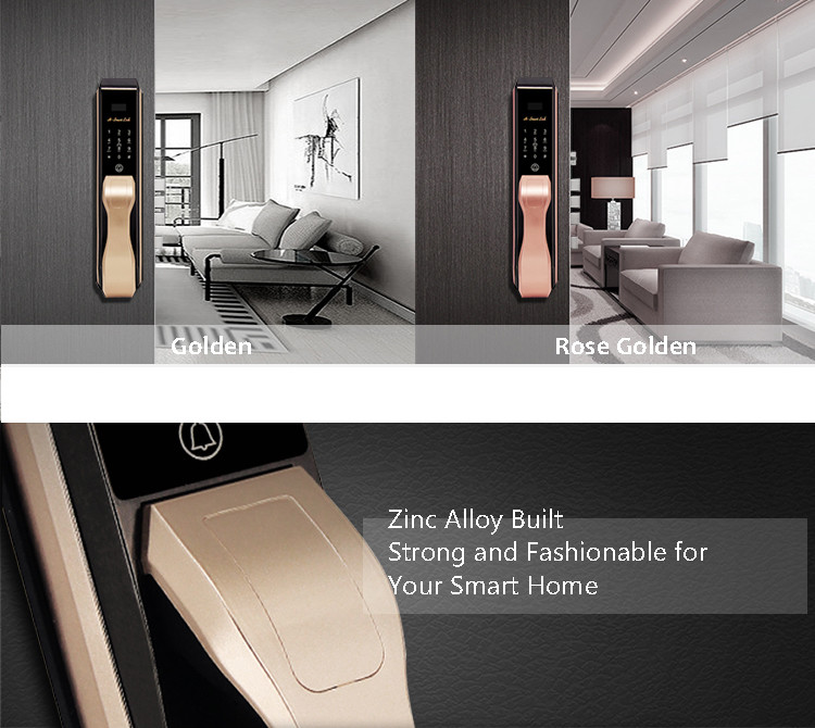 High Security Biometric Door Lock , Modern House Smart Front Door Locks