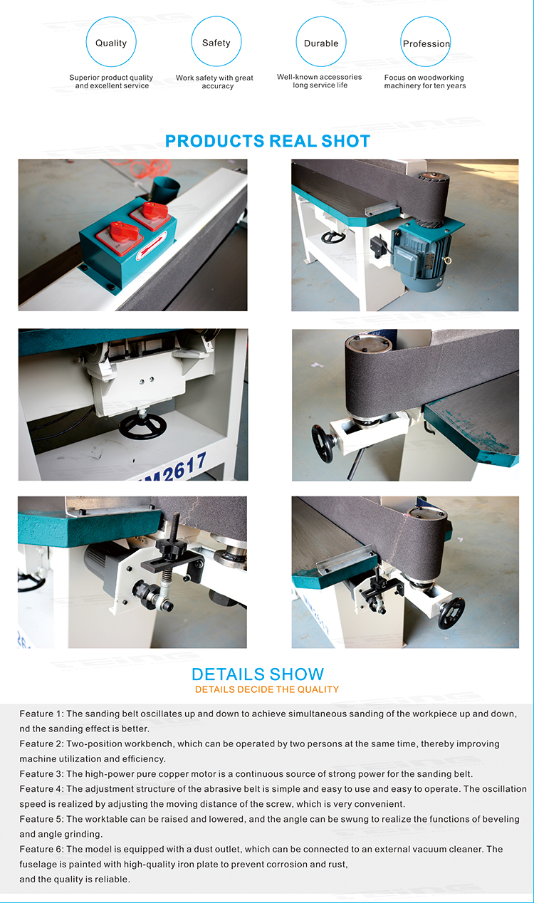 1200mm Max Processing Length Mini Sanding Machine for Woodworking from TEING MM2617
