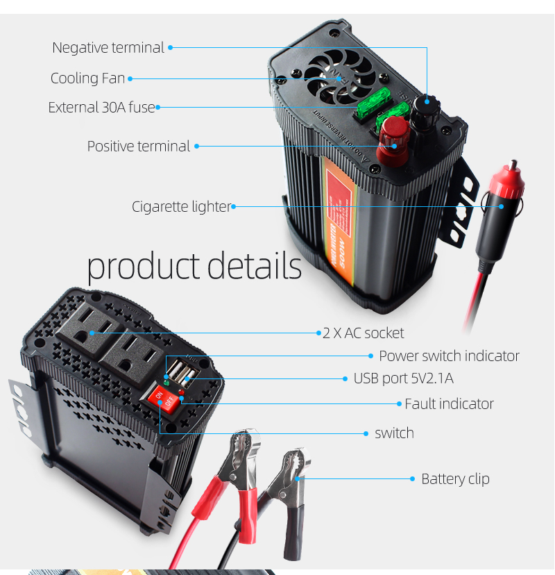 Battery 12V 24V Design Low Price Smart Solar Inverter Hybrid 1.5 Kw Solar Panel 1500 Wattwith Battery And Inverter