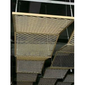 China Suspended 1060 3003 Aluminum Expanded Metal Sheet Ceiling Anodized Oxidation on sale