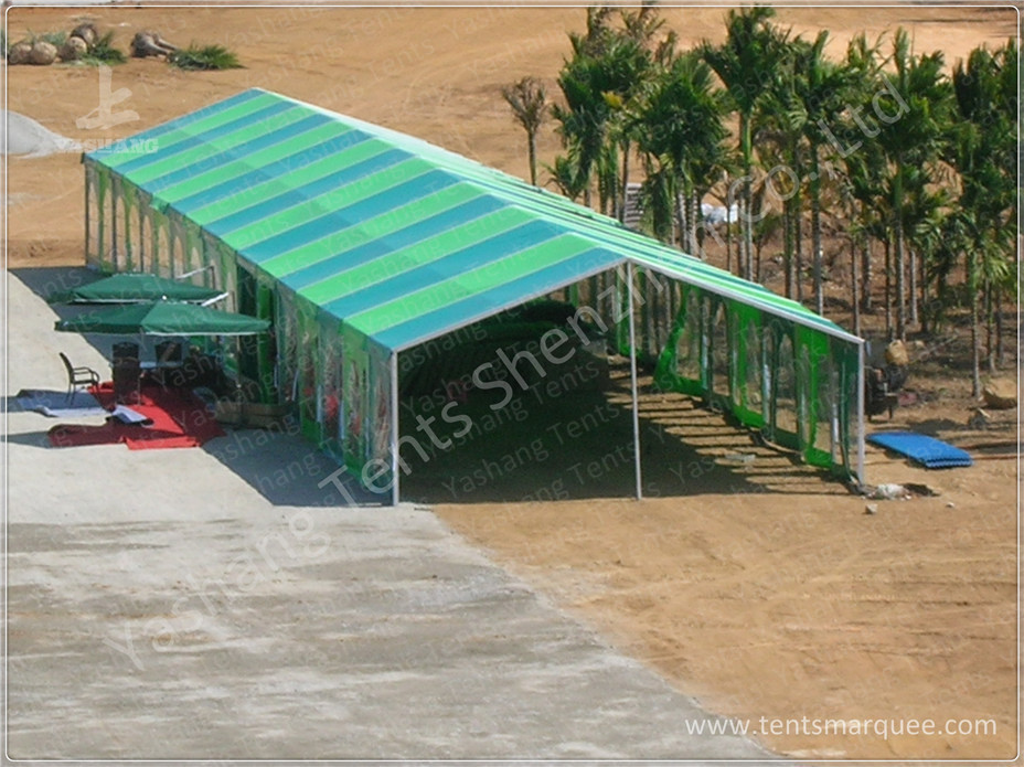 Blue Tent Shade Structure Retail Trade / Exhibition Marquee Eco Friendly
