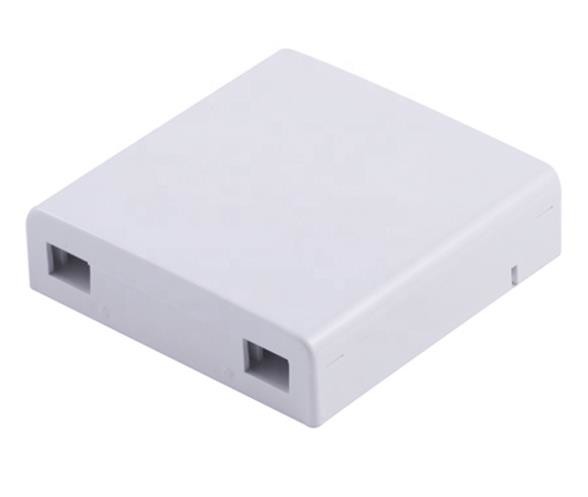 Anti Collision Fiber Optic Termination Box 2 Port Mini FTTH Faceplate Socket Panel